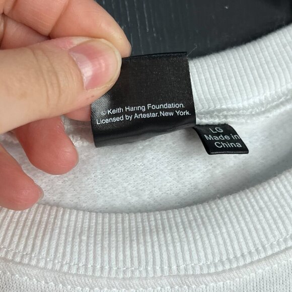 Keith Harring Sweatshirt White Size Large - Picture 3 of 11